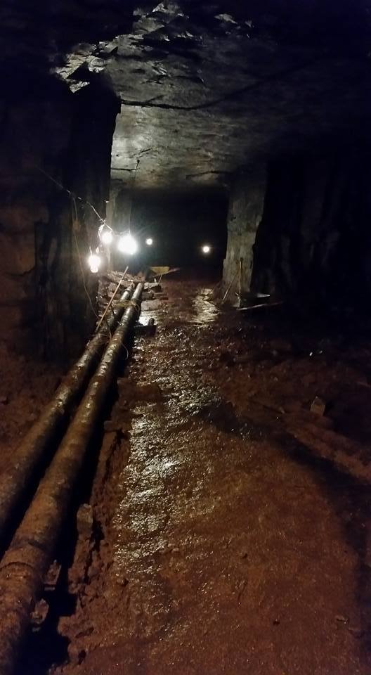 After the clean-up… the mine shaft we will be working from