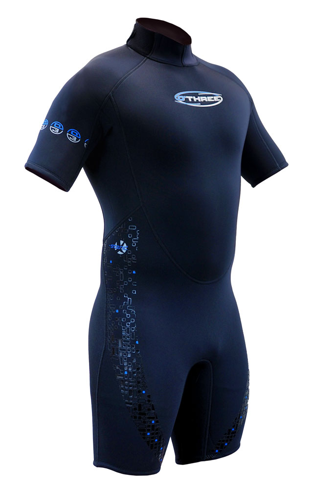 O'Three Shortie Wetsuit Mens